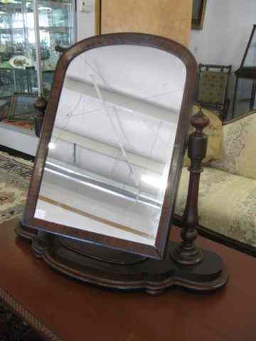 Appraisal: Mahogany Dressing Mirror with oval jewelry box on base swivel