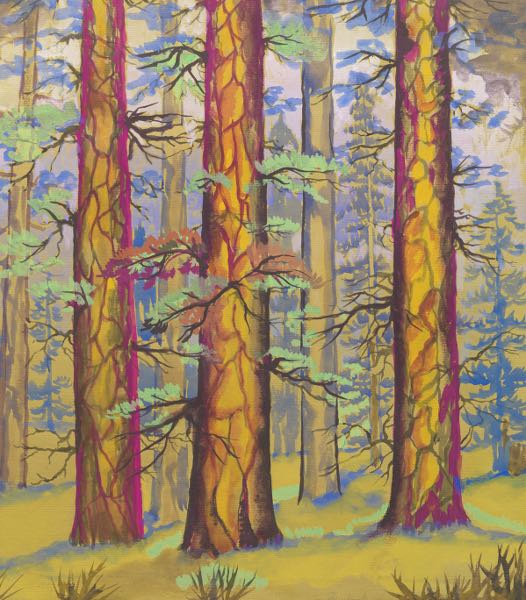 Appraisal: HARVEY GREGORY PRUSHECK AMERICAN - x Untitled Trees in Forest