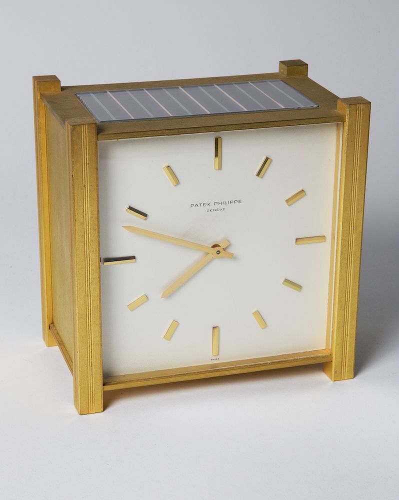 Appraisal: Patek Philippe Geneve Solar Desk Clock Exclusive on Bidsquare Patek