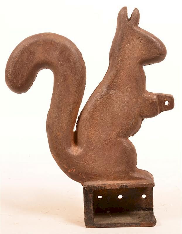 Appraisal: Cast Iron Squirrel Form Wind Mill Weight Cast Iron Squirrel