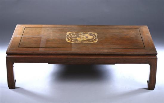 Appraisal: JAPANESE WOOD LOW TABLE th century With dragon decoration -