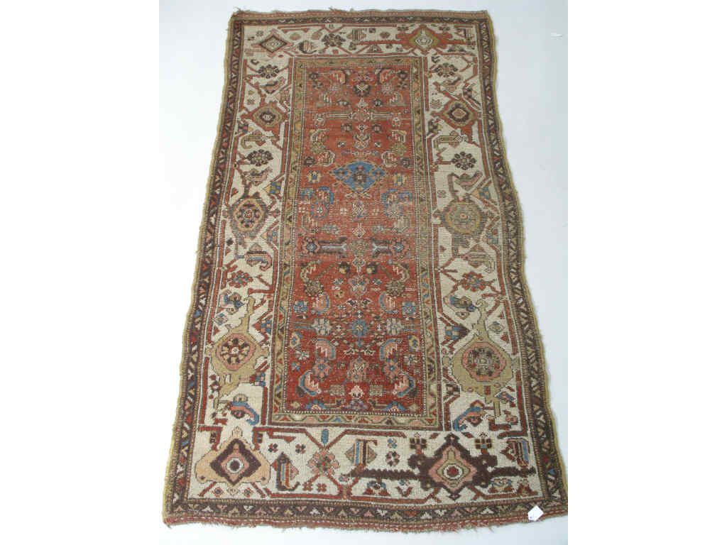 Appraisal: Malayer Rug Iran c s hand-tied wool base all over