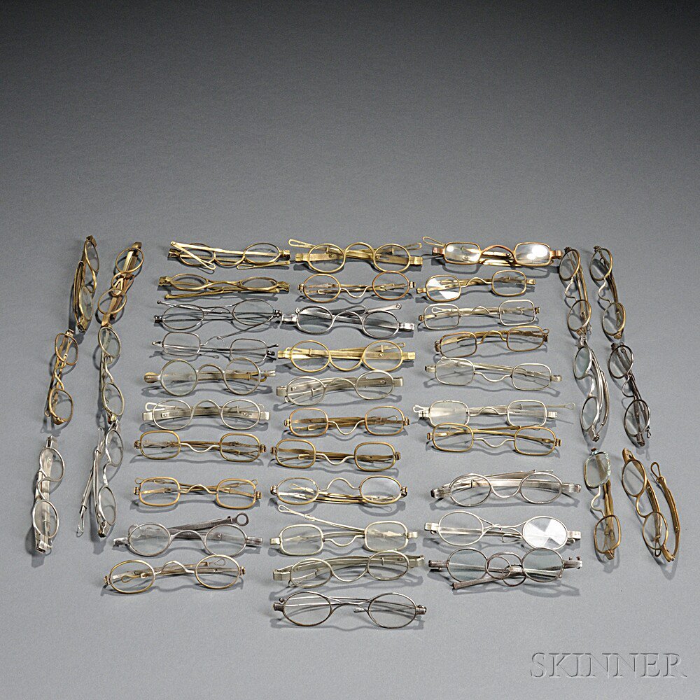 Appraisal: Collection of th Century Spectacles or Eyeglasses America and Europe