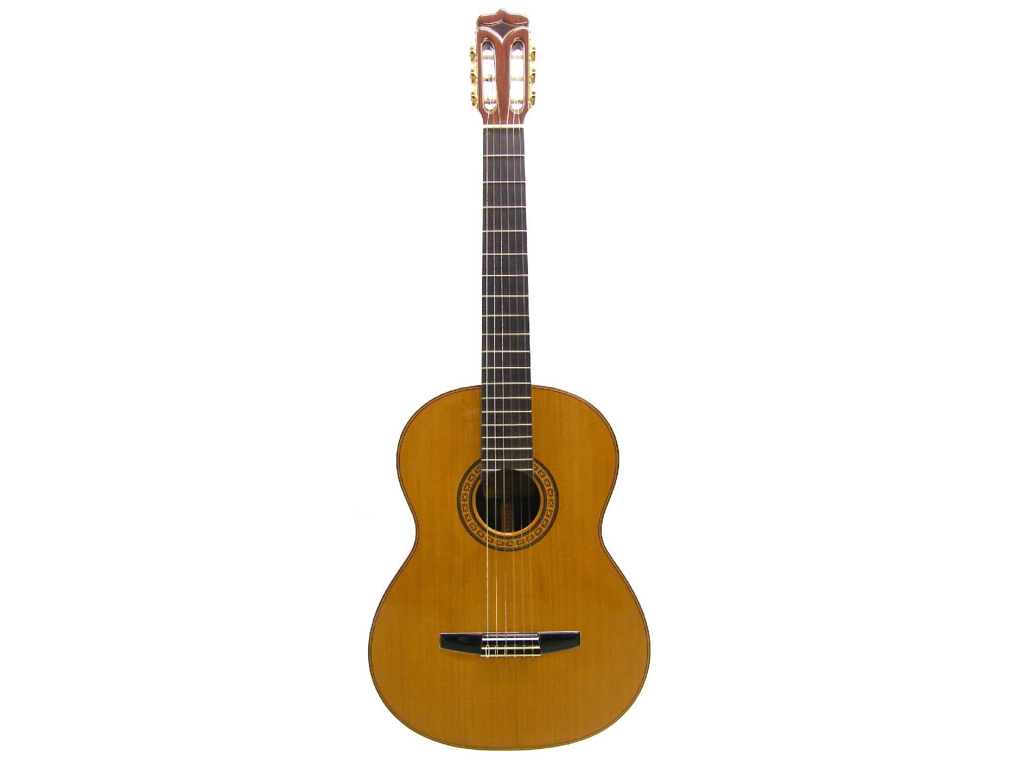 Appraisal: Olivo Chiliquinga classical guitar with nineteen fret ebony fingerboard and