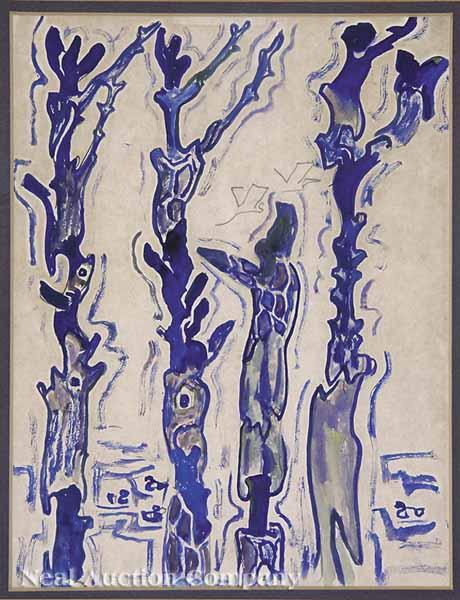 Appraisal: Walter Inglis Anderson American Mississippi - Burnt Pines with Ducks