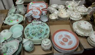 Appraisal: Eight box lots with three partial porcelain dinner sets including