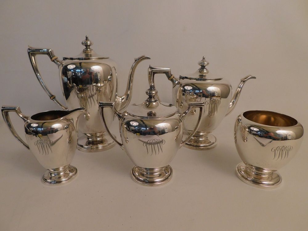 Appraisal: REED BARTON PC STERLING TEA SET piece sterling silver tea