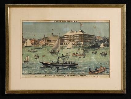 Appraisal: AMERICAN SCHOOL STARIN'S GLEN ISLAND NY Lithograph in colors x