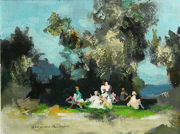 Appraisal: Douglass Ewell Parshall American - Picnic under the trees -