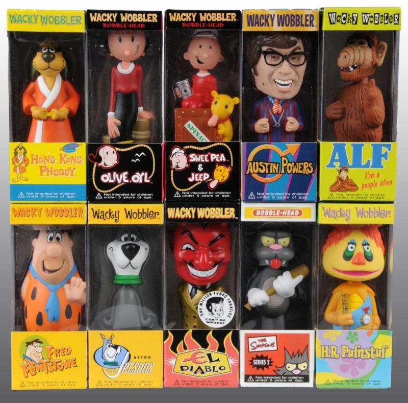 Appraisal: Lot of Contemporary Funko Wacky Wobblers Description All in original