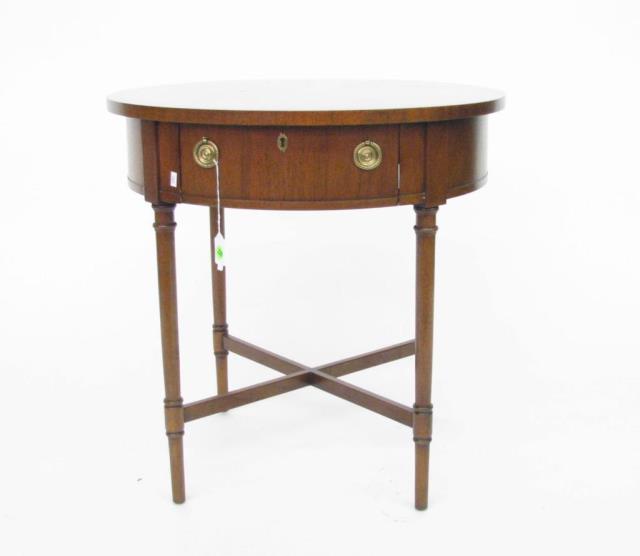 Appraisal: A Wellington Hall round period style end table circa mid