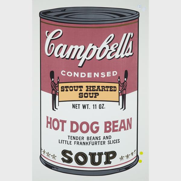 Appraisal: Andy Warhol - HOT DOG BEAN FROM CAMPBELL S SOUP