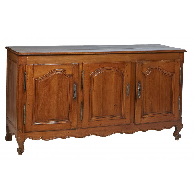 Appraisal: French Louis XV Style Carved Cherry Sideboard th c the