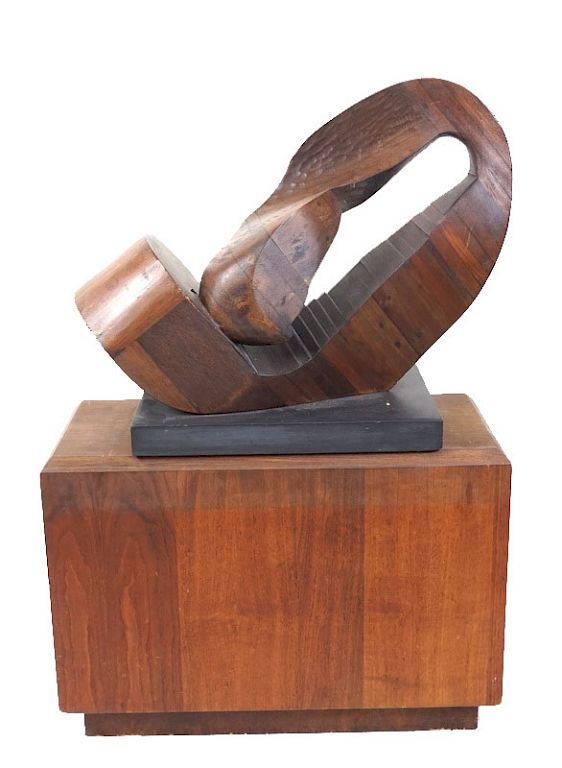 Appraisal: Artist Unknown Modern Abstract Wooden Sculpture Artist Unknown Modern Abstract