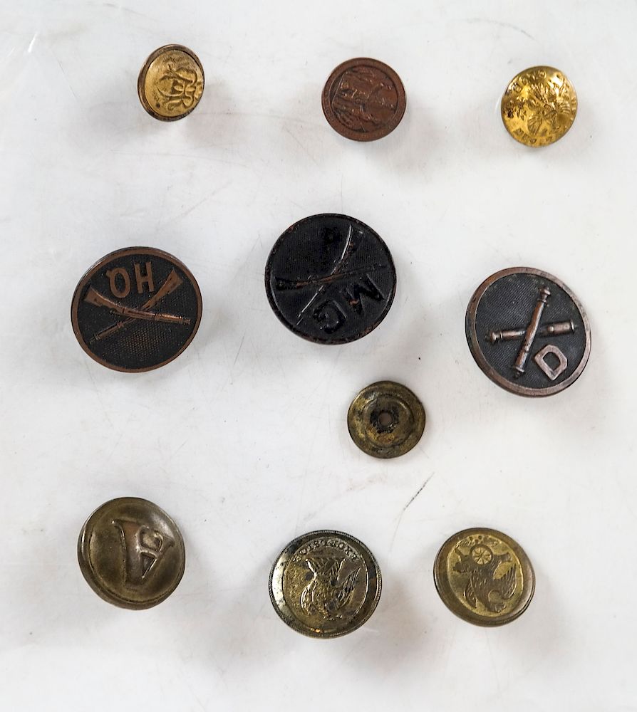 Appraisal: Military Clothing Button Lot Lot of assorted individual th century