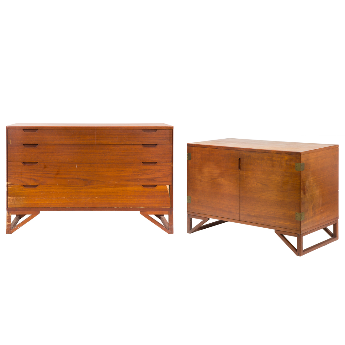 Appraisal: LOT OF SVEND LANGKILDE TEAK CABINETS lot of Svend Langkilde