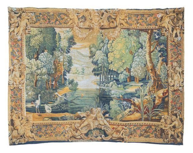 Appraisal: French silk-screened tapestry Editions d'Art Rambouillet th c after the