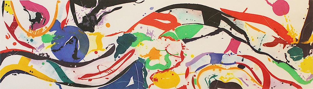 Appraisal: Sam Francis Untitled Sugarlift and spitbite aquatint on BFK Rives