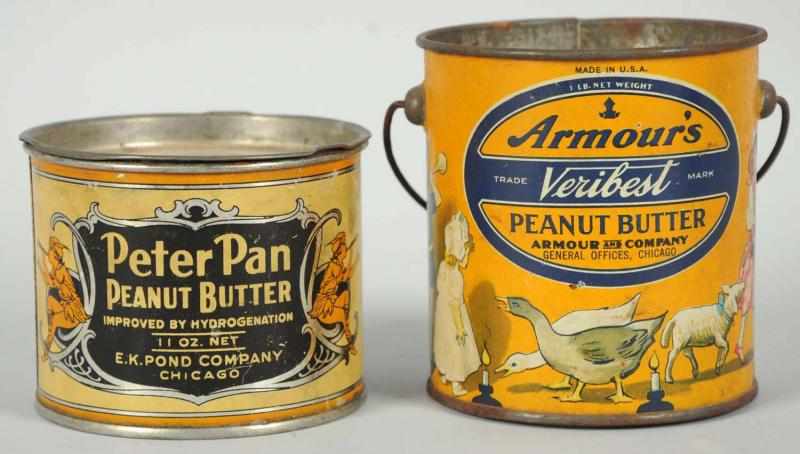 Appraisal: Lot of Peanut Butter Pails No lid on Armour s