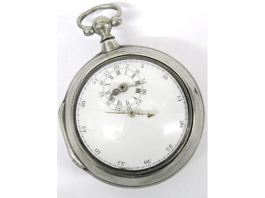 Appraisal: Austrian silver fusee verge pocket watch the movement signed Luis