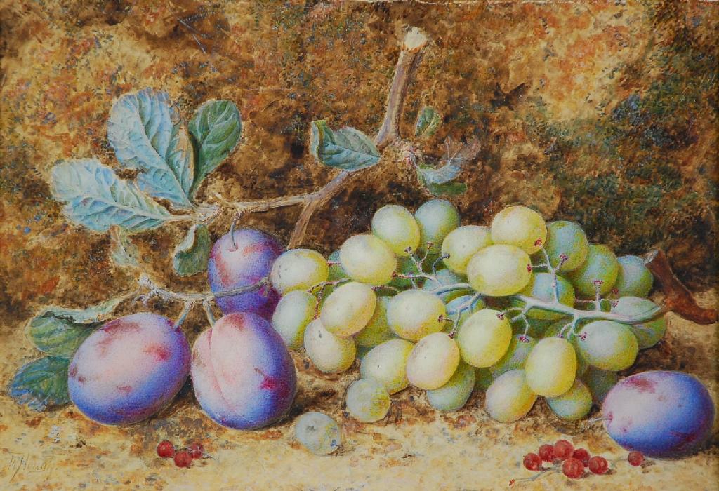 Appraisal: WILLIAM B HOUGH fl - WATERCOLOUR Still life of grapes