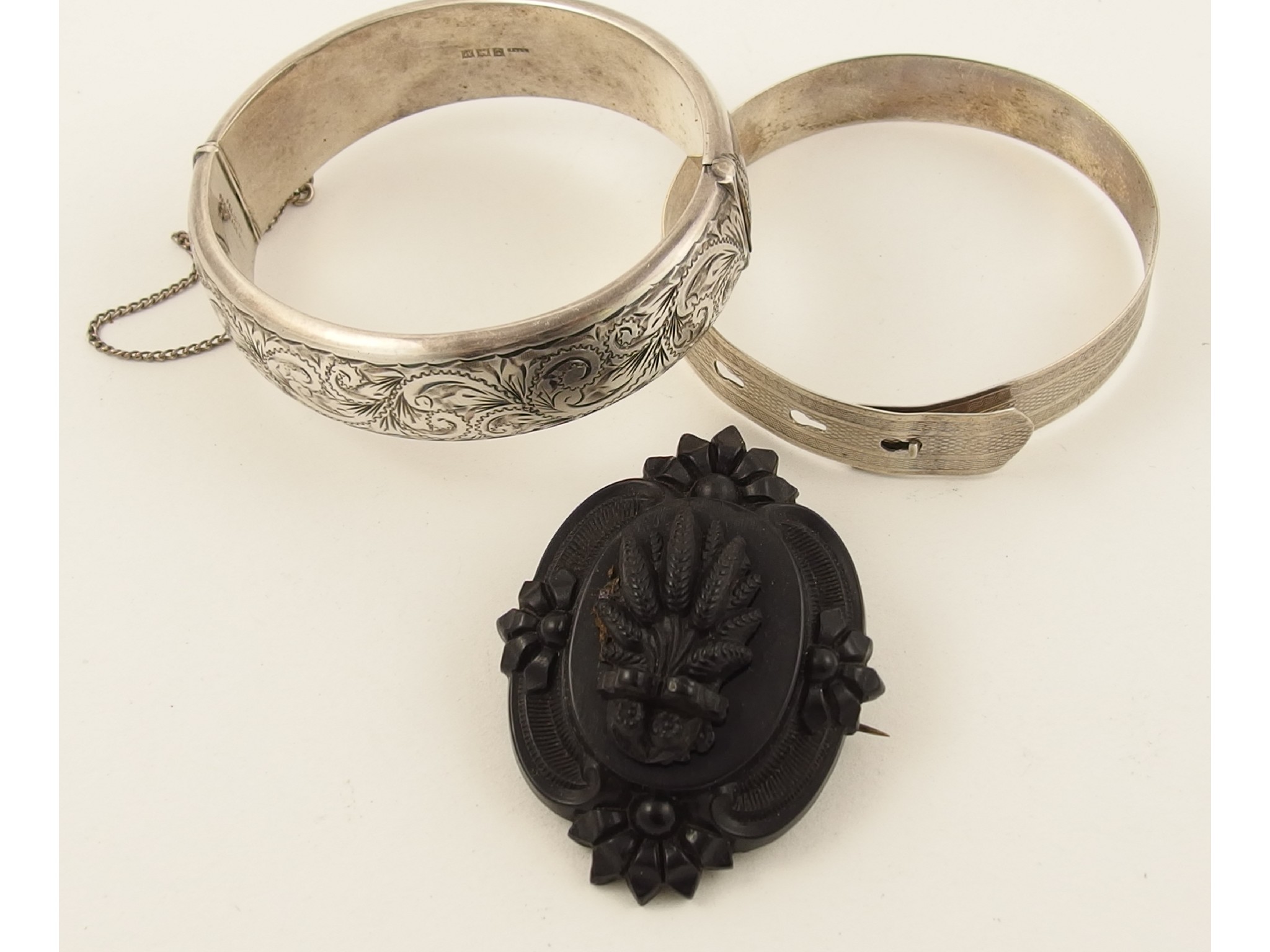 Appraisal: A Charles Horner Silver bangle together with other items