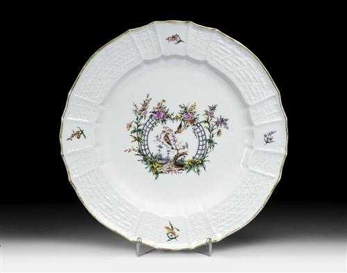 Appraisal: DESSERT PLATE Nymphenburg circa - Relief decorated in the style