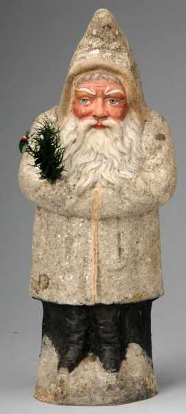 Appraisal: White Coated Belsnickle Santa Description Wonderful face with painted eyes