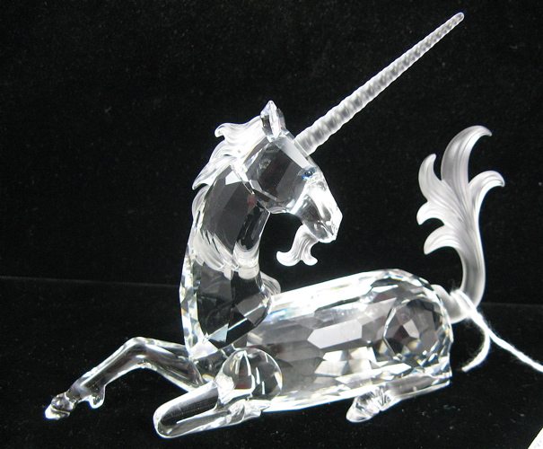 Appraisal: SWAROVSKI AUSTRIAN CUT CRYSTAL UNICORN FIGURE designed by Martin Zendron