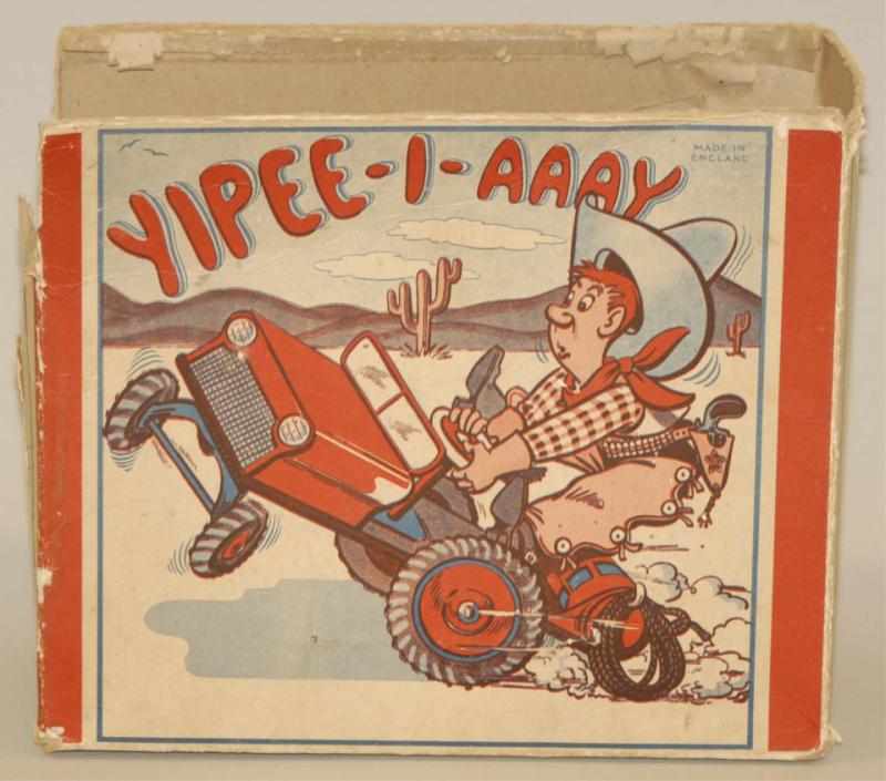 Appraisal: Art Rodeo Joe Tin Litho Wind-Up Whoopee Car Unique Includes