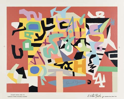 Appraisal: STUART DAVIS after Pad No Color screenprint x mm x