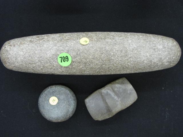 Appraisal: Roller pestle discoidal bannerstone