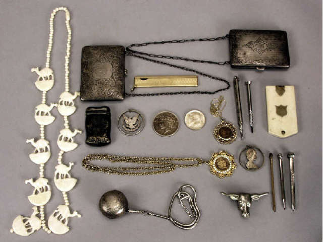 Appraisal: Great collection of antique smalls including two Victorian period sterling