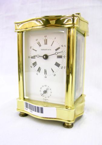 Appraisal: Tiffany amp Co brass carriage clock inscribed Made in France