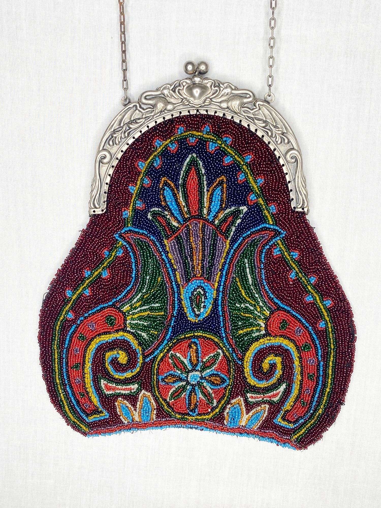 Appraisal: French Art Deco Micro Beaded Hand Bag by Condition Please