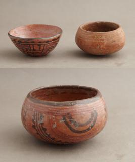 Appraisal: Two Small Pre-Columbian Terracotta Bowls one with original paint decoration