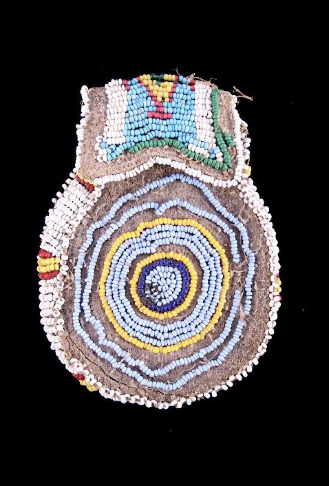 Appraisal: Sioux Fully Beaded Medicine Pouch c - The lot features