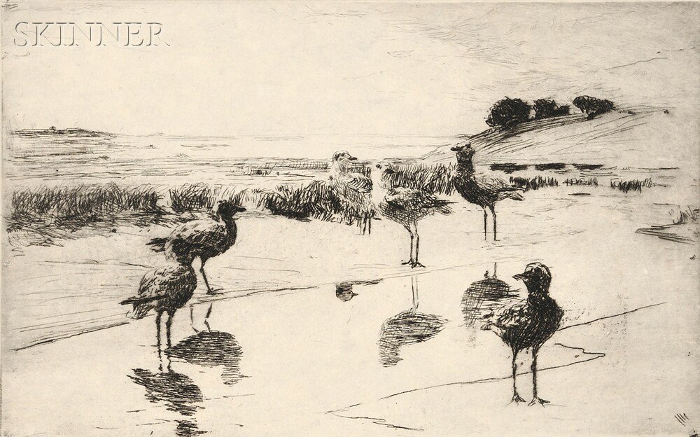 Appraisal: Frank Weston Benson American - Black Breast Plover published state