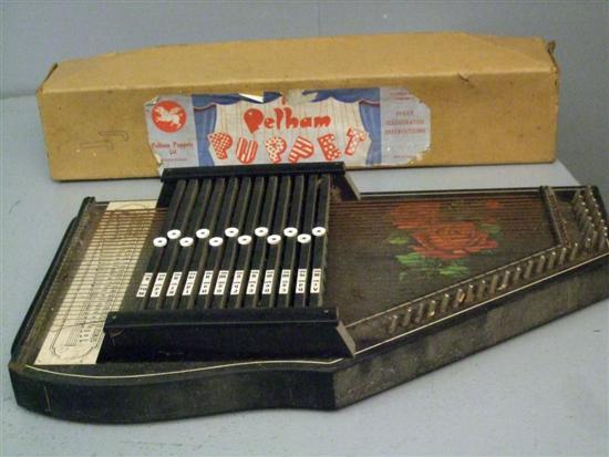 Appraisal: Pelham Puppet Skeleton in original box and an auto harp