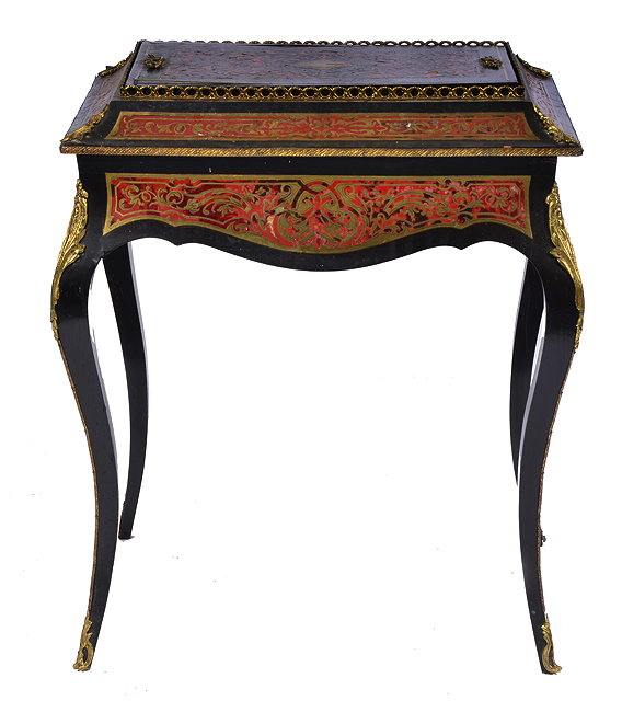 Appraisal: A LATE TH CENTURY FRENCH EBONY AND BULLWORK JARDINIERE the