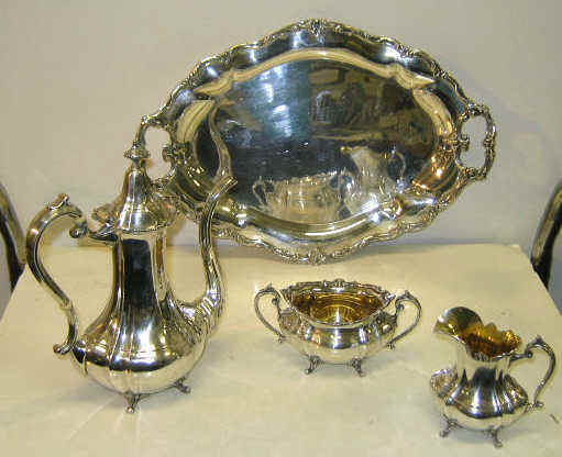 Appraisal: REED BARTON STERLING SILVER COFFEE SET Hampton Court pattern D