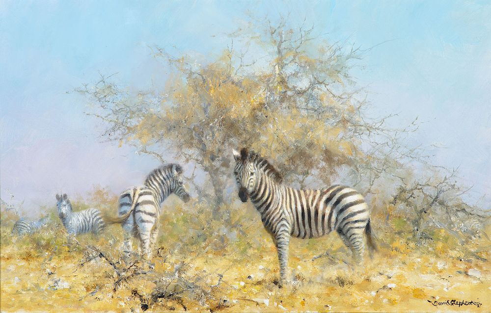 Appraisal: David Shepherd - Zebras Exclusive on Bidsquare David Shepherd -