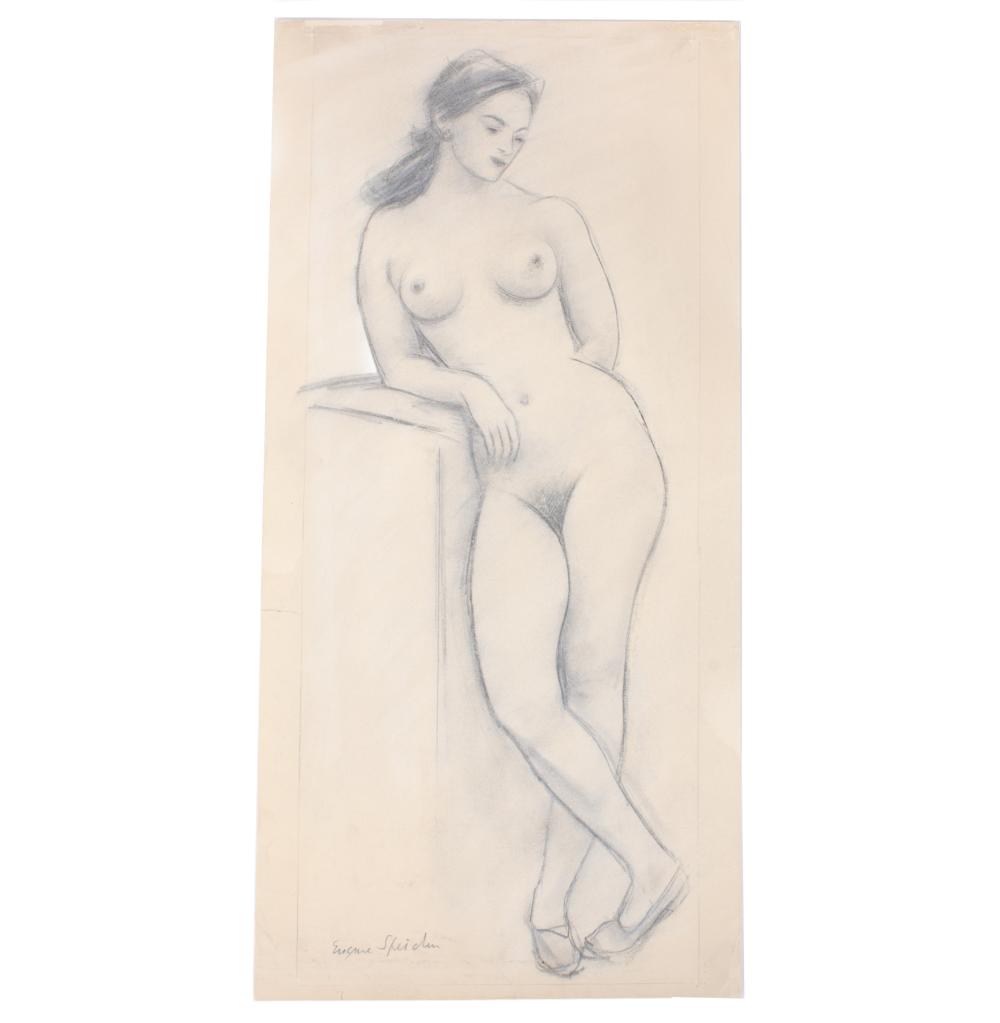 Appraisal: Eugene Edward Speicher New York - Standing Nude charcoal on