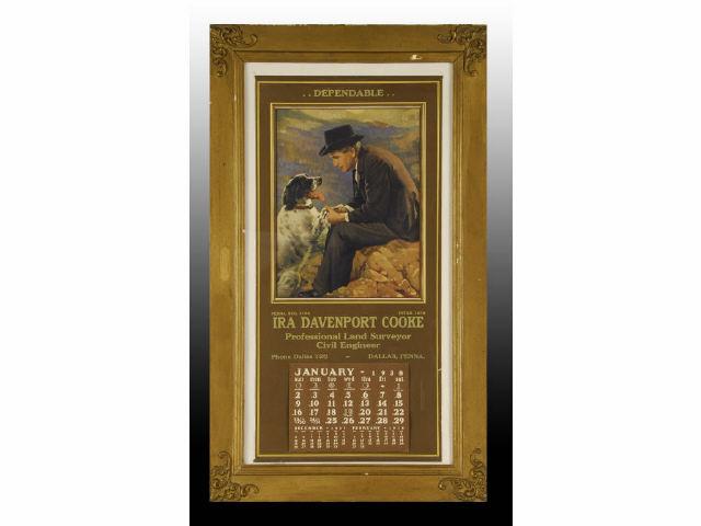 Appraisal: Ira Cooke Civil Engineer Paper Calendar Description Dated Full pad