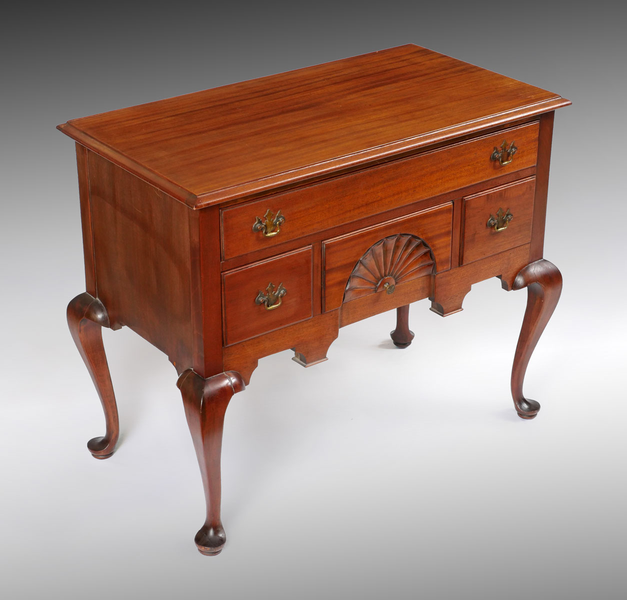 Appraisal: QUEEN ANNE STYLE LOWBOY - drawer Queen Anne style lowboy