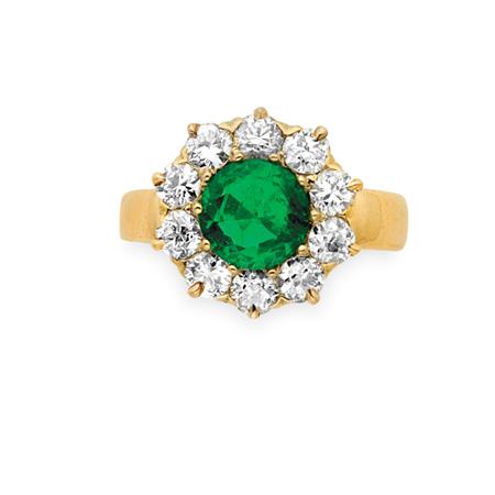 Appraisal: Gold Emerald and Diamond Ring Estimate -