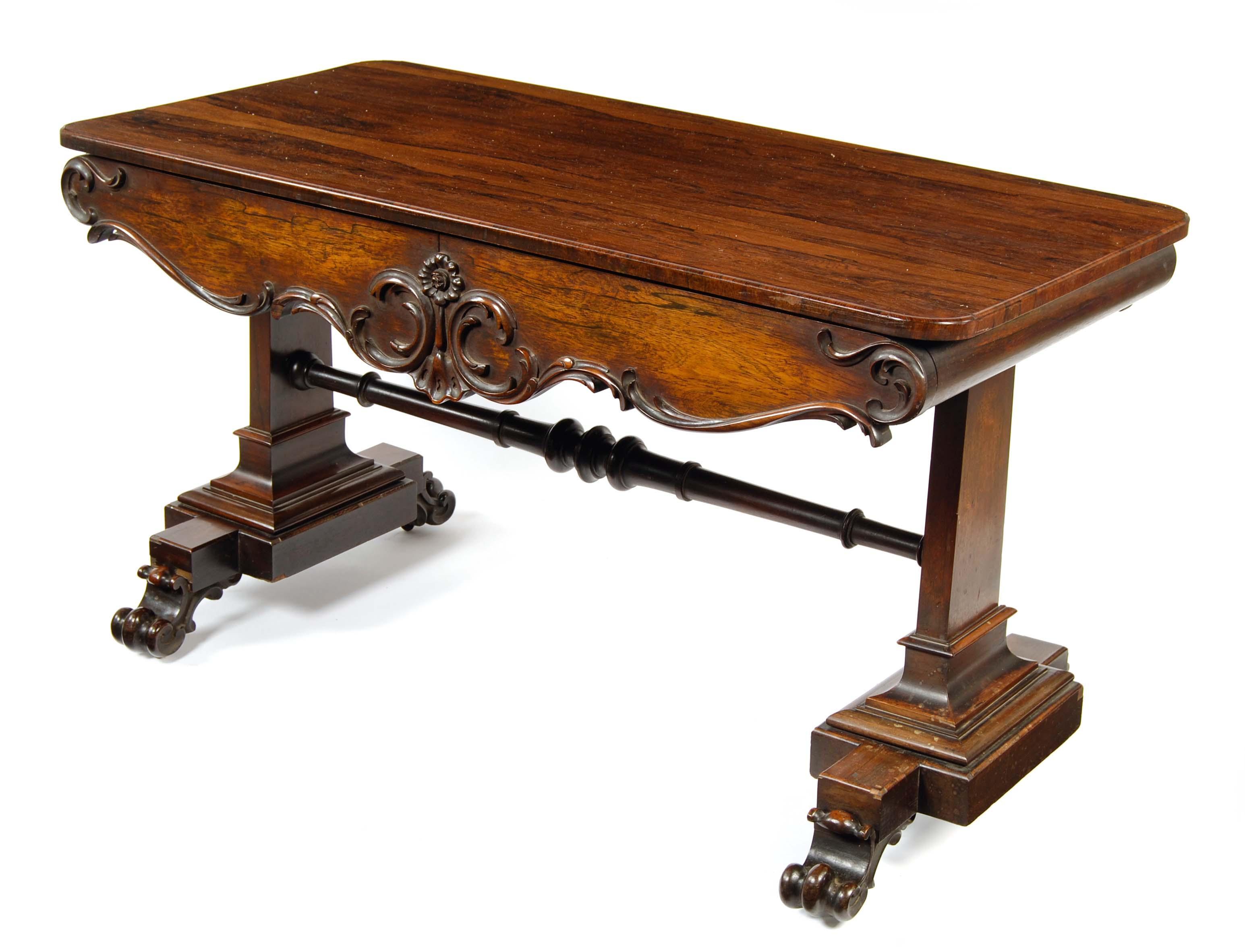 Appraisal: An early Victorian rosewood library table