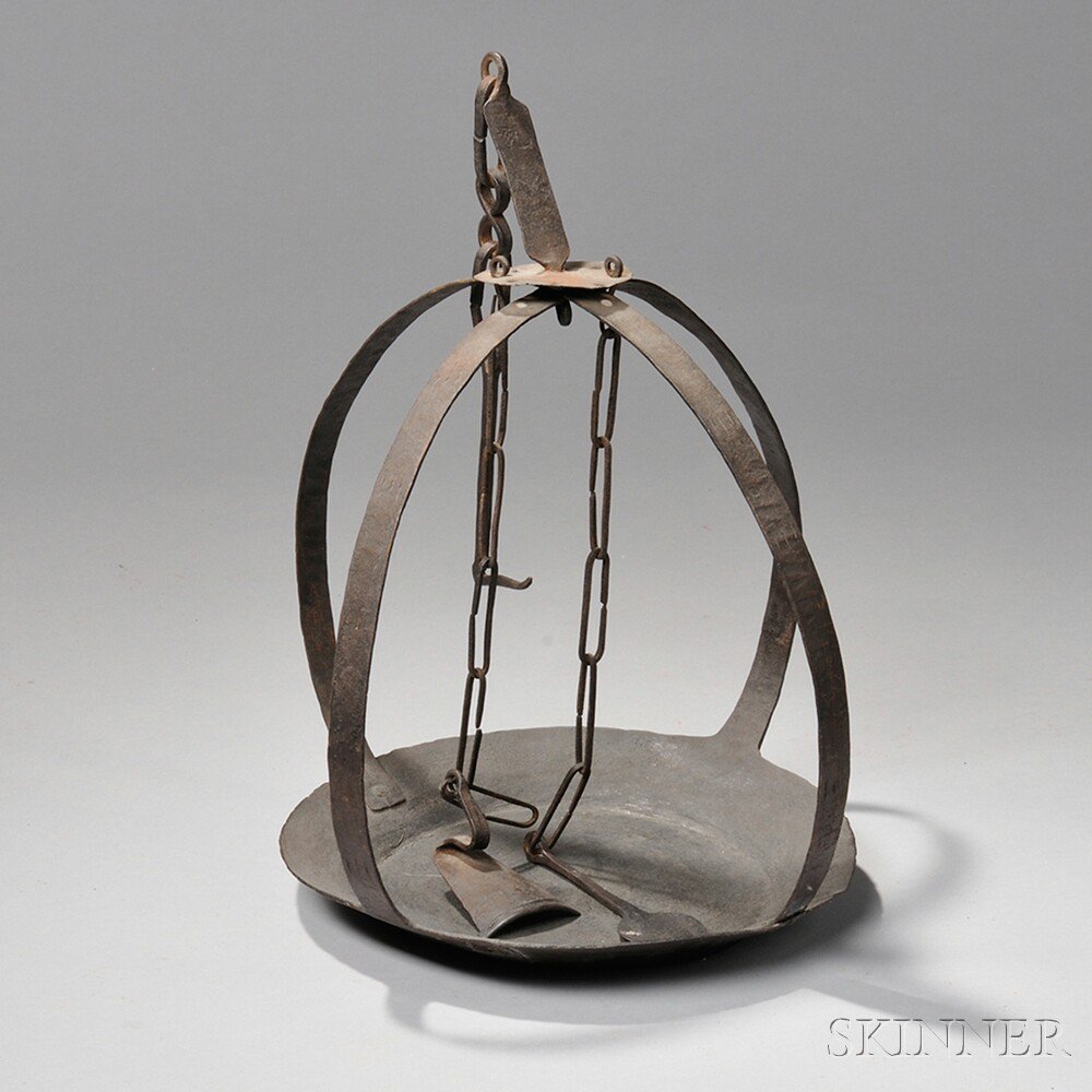 Appraisal: Iron Hanging Lantern Pan America late th early th century