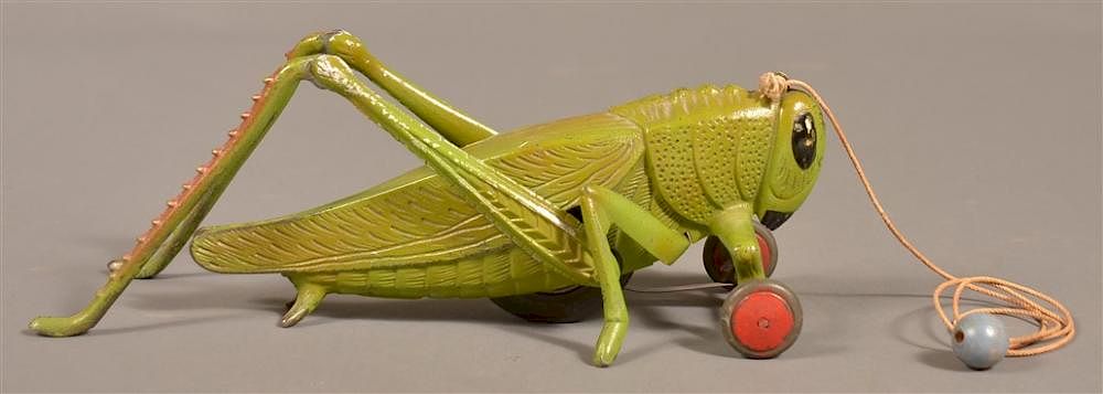 Appraisal: Hubley Cast Iron and Alloy Grasshopper Pull Toy Hubley Cast