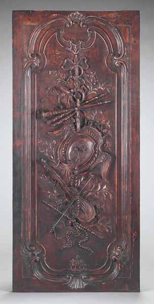 Appraisal: A Pair of Louis XVI-Style Carved Doors each variously stained